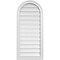 Ekena Millwork Round Top Surface Mount PVC Gable Vent: Functional, w/ 2"W x 1-1/2"P Brickmould Frame, 18"W x 40"H GVPRT18X4002SF - alternate 1